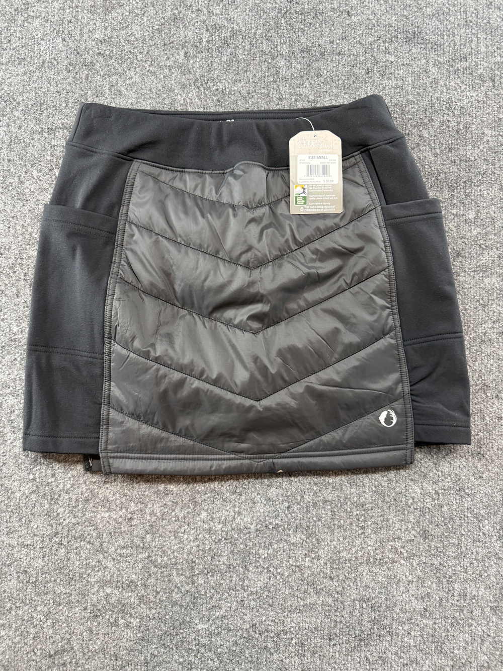 The American Outdoorsman Skirt Womens Small Black Quilted Insulated Athletic